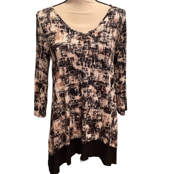 J Jill 3/4 sleeve shark bite tunic top. Size XS - Picture 1 of 6